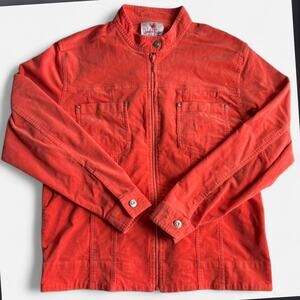 Quacker Factory Women's Red Corduroy Jacket
